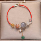 Fortune Jewel Moonstone Sunstone Beads Peace Buckle Charm Healing Bracelet