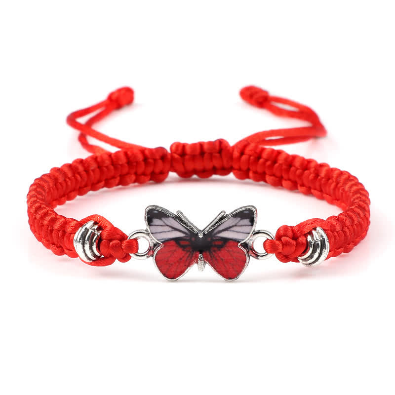 Fortune Jewel Butterfly Freedom Love String Charm Bracelet