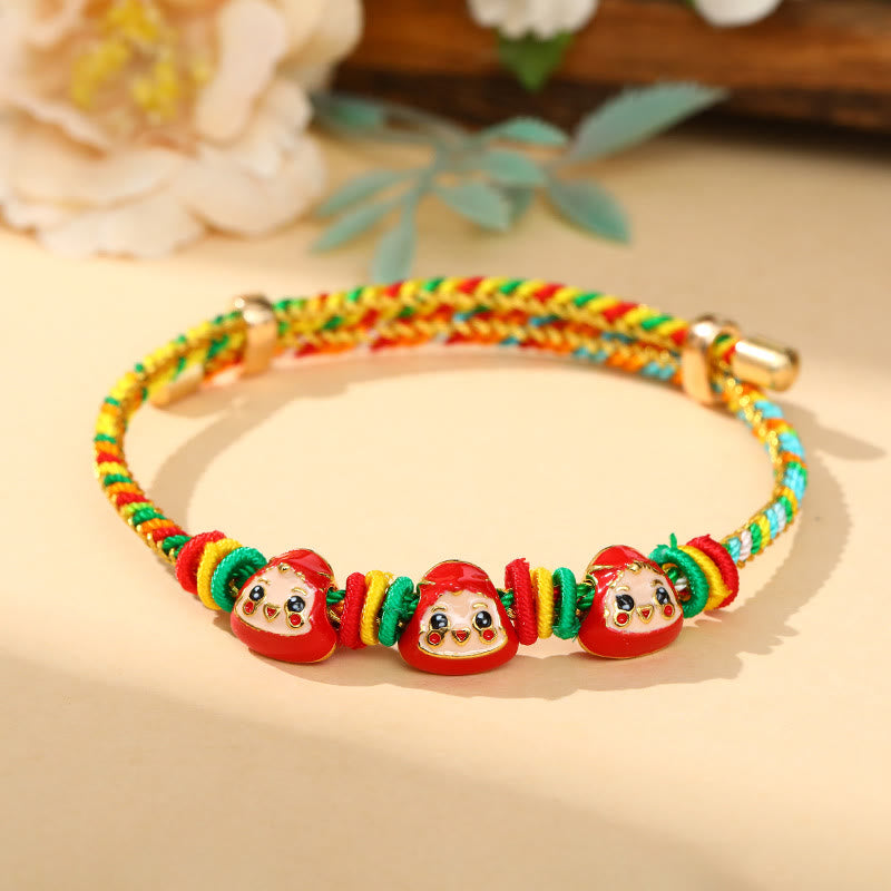 Fortune Jewel Colorful Rope Zongzi Pattern Luck Handmade Child Adult Bracelet
