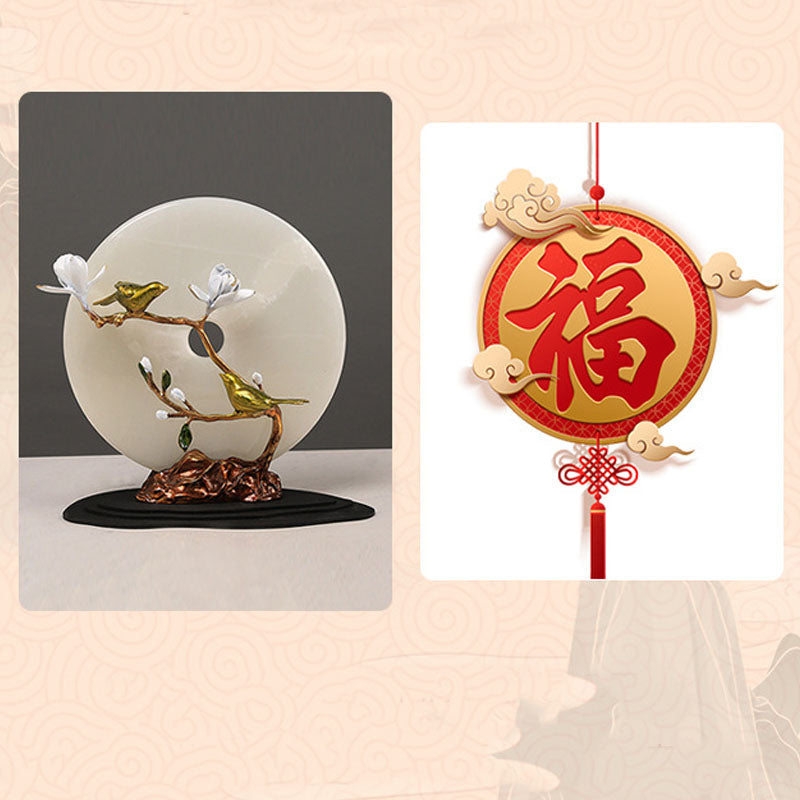 Fortune Jewel 925 Sterling Silver Hetian Jade Peace Buckle Fu Character Charm Abundance Bracelet