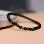 Fortune Jewel Natural Black Obsidian Smoky Quartz Purification Strength Bracelet