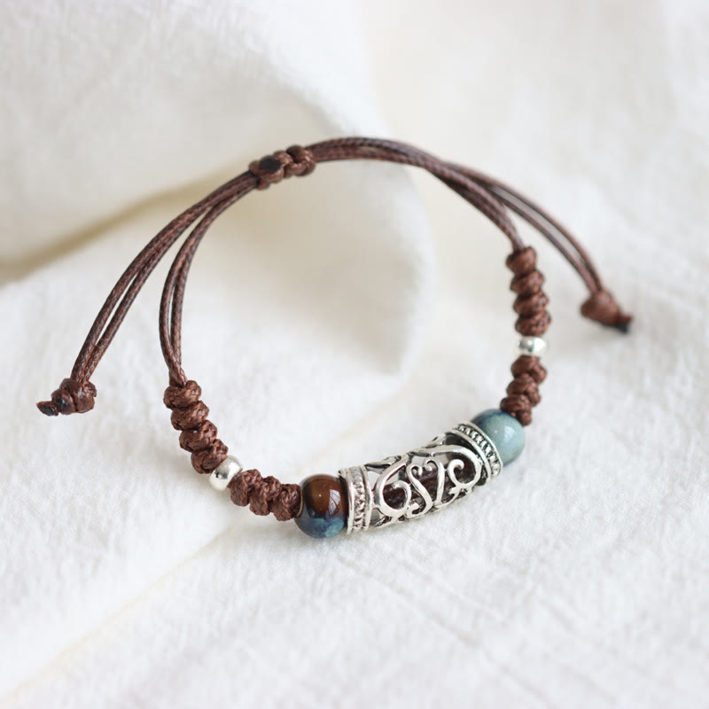 Fortune Jewel Tibet Ceramic Bead Wealth String Bracelet