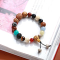 Fortune Jewel Bodhi Seed Agate Wisdom Harmony Wrist Mala Bracelet