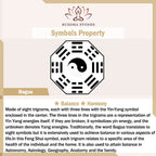 Fortune Jewel Bagua Yin Yang Taoist Nine-Character Mantra Titanium Steel Harmony Ring Fortune Jewel