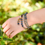 Fortune Jewel Moonstone Lazurite Calm Healing Positive Bracelet