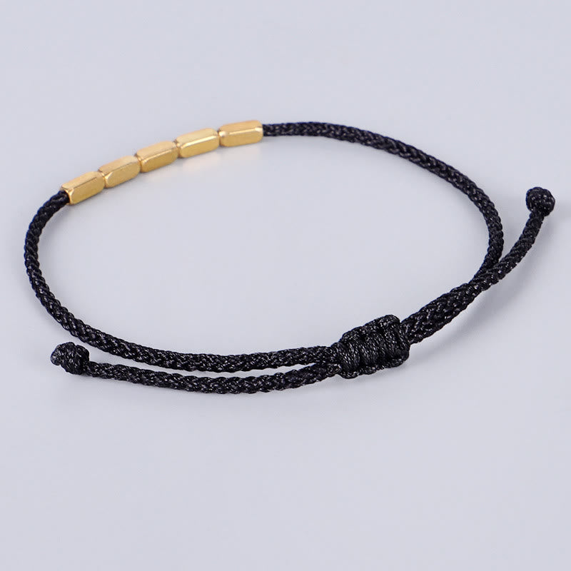 Fortune Jewel Handcrafted Copper Bead Protection Braided String Bracelet