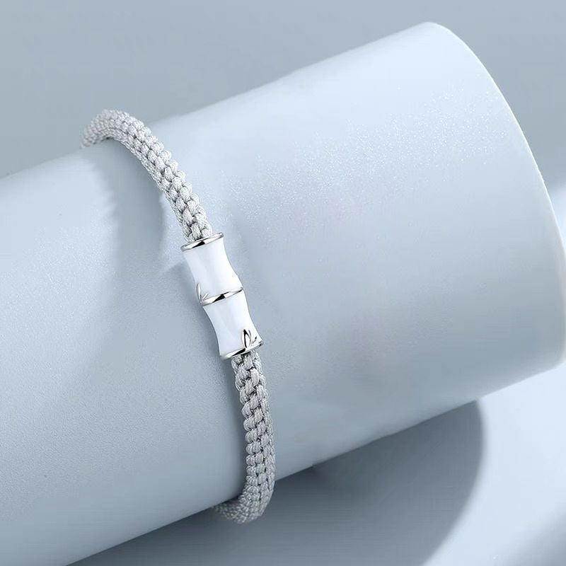 Fortune Jewel Bamboo Pattern Healing Couple Rope Bracelet