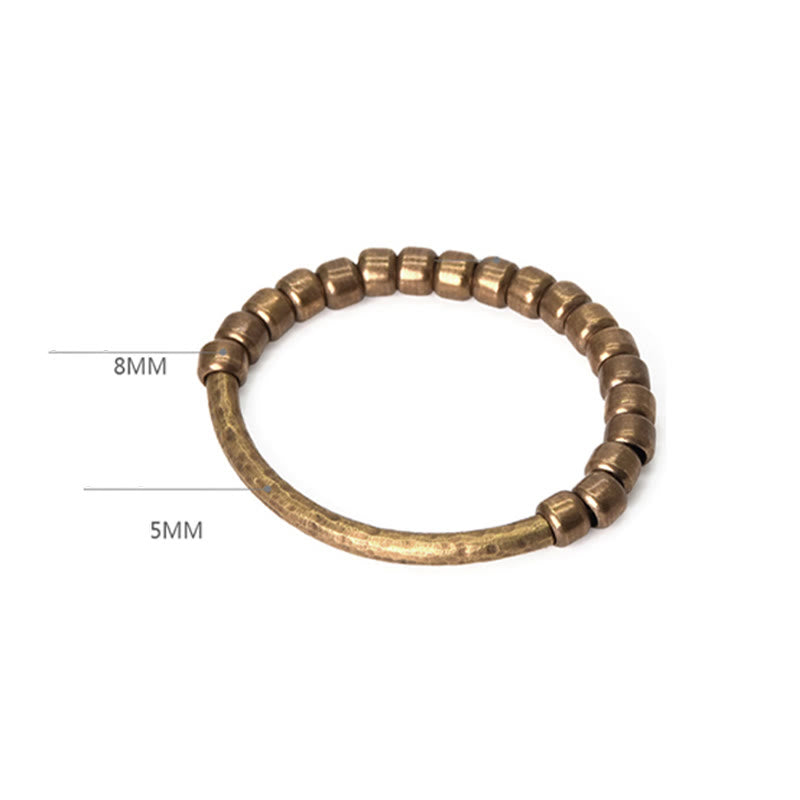 Fortune Jewel Simple Design Copper Brass Bead Luck Wealth Bracelet