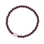 Fortune Jewel Natural Garnet Jade Bead Purification Bracelet