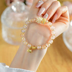Fortune Jewel Tibetan Incense Ash Liuli Glass Bead Lucky Nine Tailed Fox Lotus Charm Bracelet