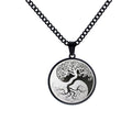 Fortune Jewel The Tree of Life Titanium Steel Connection Necklace Pendant