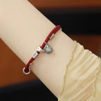 Fortune Jewel 925 Sterling Silver Gold Swallowing Beast Koi Fish Wealth Handcrafted Braided Bracelet