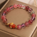 Fortune Jewel Natural Super Seven Crystal Red Agate Positivity Bracelet