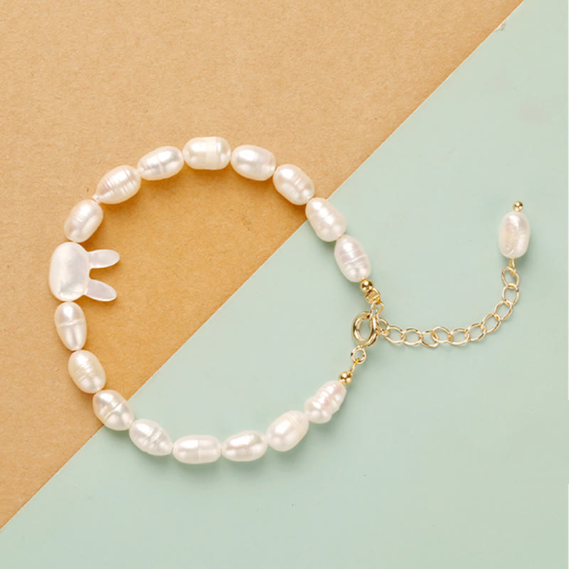 Fortune Jewel Natural Pearl Cute Rabbit Sincerity Bracelet
