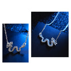 Fortune Jewel 925 Sterling Silver Year Of The Dragon Auspicious Dragon Protection Chain Necklace Pendant