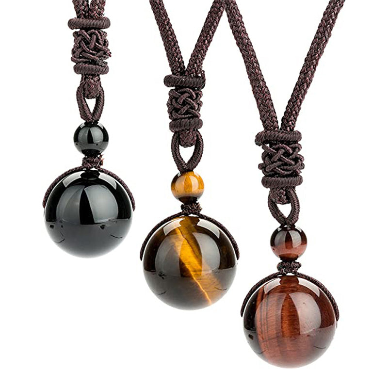 Fortune Jewel Tibetan Tiger's Eye Protection Necklace