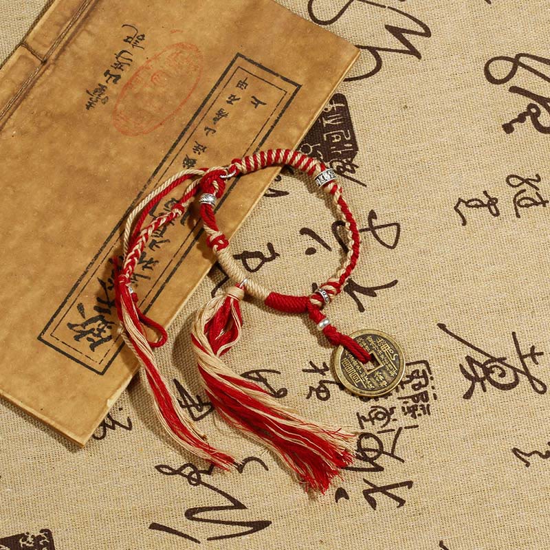 Fortune Jewel Mountain Ghosts Spend Money Wealth Prosperity Handmade Braided Bracelet