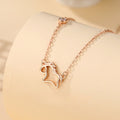 Women’s S925 Sterling Silver Hollow Running Horse Jewelry Set – Necklace, Bracelet & Earrings | Year of the Horse Gift