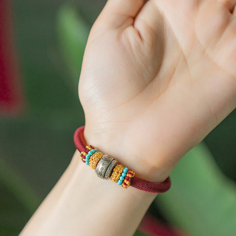 Fortune Jewel Handmade Tibetan Amulet King Kong Knot Luck Protection Braided Bracelet
