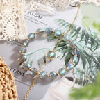 Fortune Jewel 14k Gold Plated Natural Moonstone Healing Love Bracelet