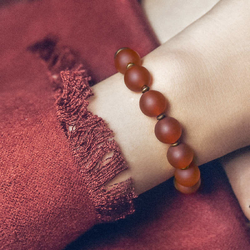 Fortune Jewel Tibetan Red Agate Green Agate Copper Confidence Fortune Bracelet