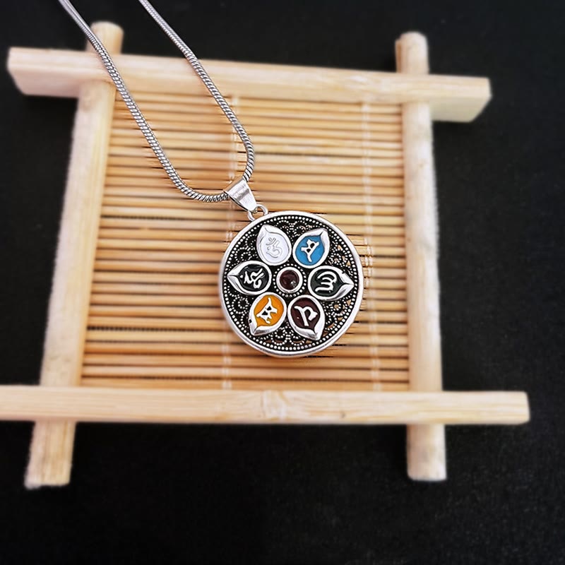 Fortune Jewel Tibetan Om Mani Padme Hum Purity Necklace Pendant
