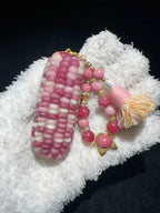 Trendy Strawberry Ice-Transparent Natural Corn Charms
