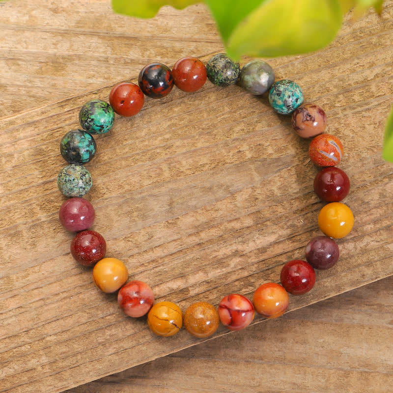 Fortune Jewel 108 Mala Beads Mookaite Emotional Growth Bracelet Tassel Necklace Pendant