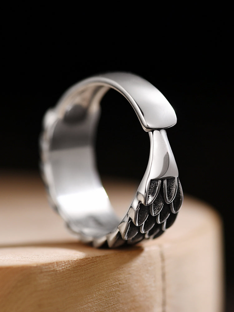 Buddha3bodhi Vintage 925 Silver Dragon Scale Ring