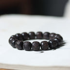 Fortune Jewel Tibet Ebony Wood Om Mani Padme Hum Engraved Balance Bracelet