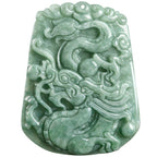 Fortune Jewel Chinese Zodiac Dragon Jade Strength Necklace String Pendant