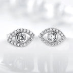 Fortune Jewel 925 Sterling Silver Evil Eye Symbol Protection Stud Earrings