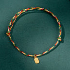 Fortune Jewel Auspicious Fu Character Peace And Joy Luck Handmade Multicolored Child Adult Bracelet
