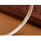 Fortune Jewel Vintage 999 Sterling Silver Auspicious Clouds Design Luck Bracelet Bangle
