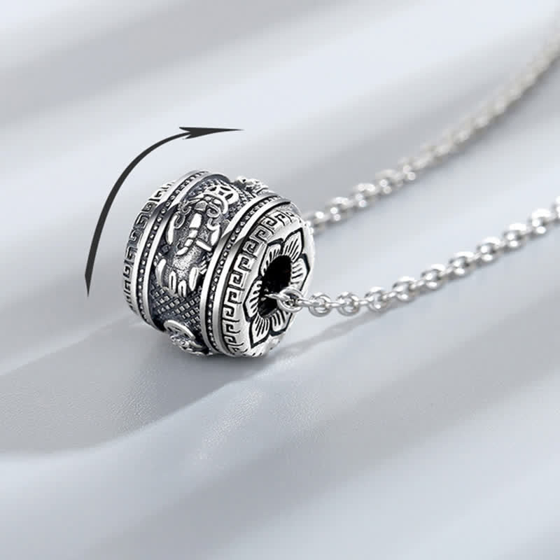 Fortune Jewel PiXiu Luck Wealth Rotatable Necklace Pendant