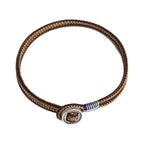 Fortune Jewel  925 Sterling Silver Handmade Button Protection Weave String Bracelet