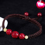 Fortune Jewel Cinnabar Blessing Red String Bracelet For Kids