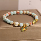 Fortune Jewel Shoushan Stone Pearl Butterfly Wealth Bracelet