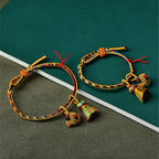 Fortune Jewel Colorful Rope Luck Handmade Zongzi Golden Ball Charm Bracelet