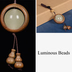 Fortune Jewel Red Sandalwood Ebony Wood Green Sandalwood Luminous Lucky Bead Gourd Peace Key Chain