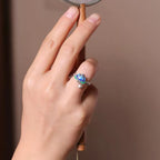 Fortune Jewel Lotus Flower Pattern Enlightenment Ring Fortune Jewel