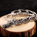 Fortune Jewel 925 Sterling Silver Dragon Luck Success Bracelet Bangle Fortune Jewel