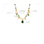 Pearl Bead Zircon Turquoise Calm Necklace Pendant