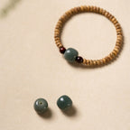 Fortune Jewel Bodhi Seed Small Leaf Red Sandalwood Wisdom Bracelet
