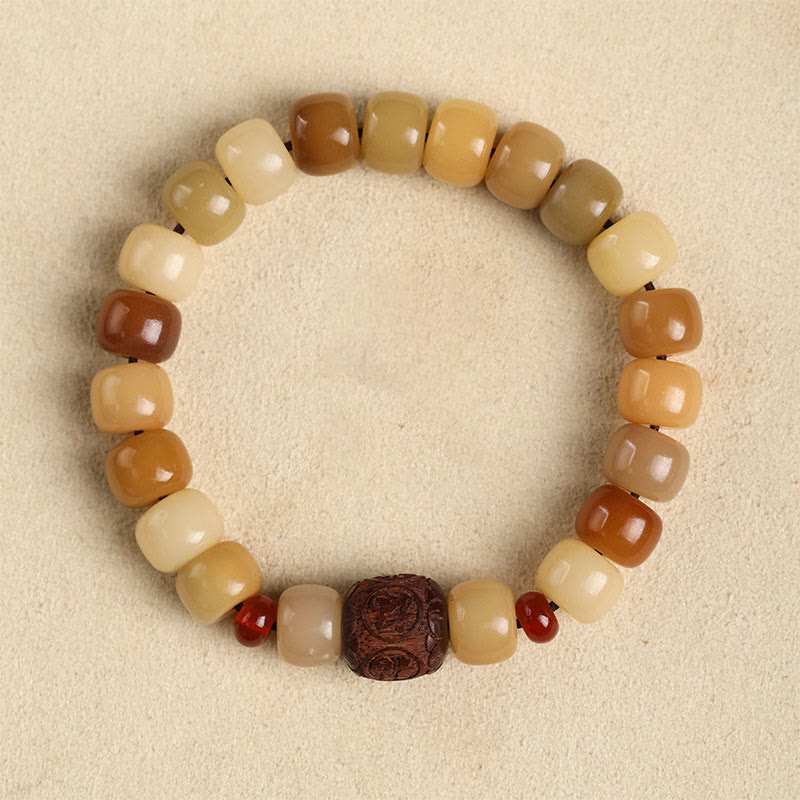 Fortune Jewel Natural Bodhi Seed The Lord of the Corpse Forest Om Mani Padme Hum Wisdom Bracelet
