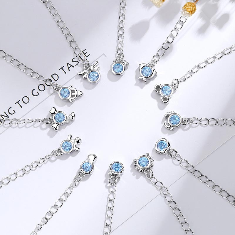 Fortune Jewel 925 Silver Plated Copper 12 Constellations of the Zodiac Charm Bracelet