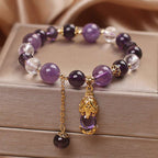 Fortune Jewel  Natural Amethyst PiXiu Healing Bracelet