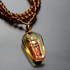 Fortune Jewel Ksitigarbha Buddha Liuli Crystal Compassion Amulet Necklace Pendant Fortune Jewel