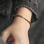 Fortune Jewel Tibetan Bump Texture Copper Luck Cuff Bracelet Bangle