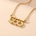 Exclusive: Buddha & Karma 555 Angel Number Necklace - Positive Transformation